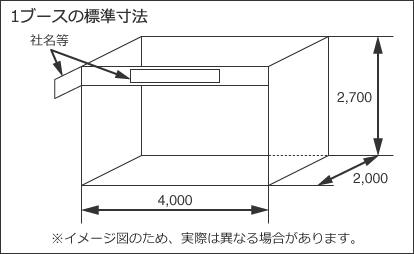 展示ブース仕様のイメージ図