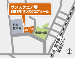 サンスクエアホール　地図